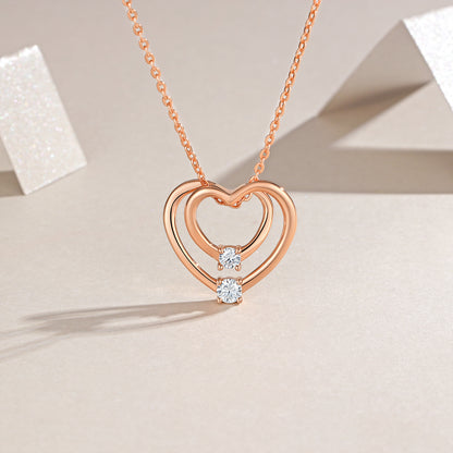 Moissanite Pendant Necklace – S925 Silver, Platinum-Plated