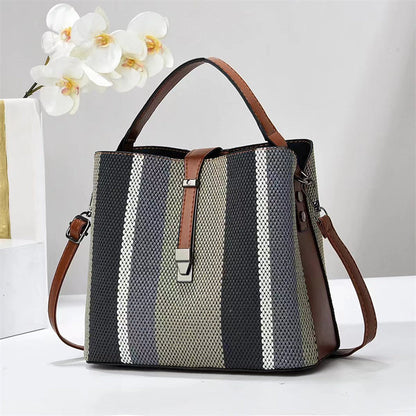 High Fashion PU Leather Bucket Bag – Large Capacity Women’s Crossbody Handbag
