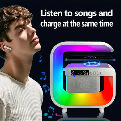 Bluetooth Speaker BT-3401 – Wireless Charger, Clock & Ambient Light