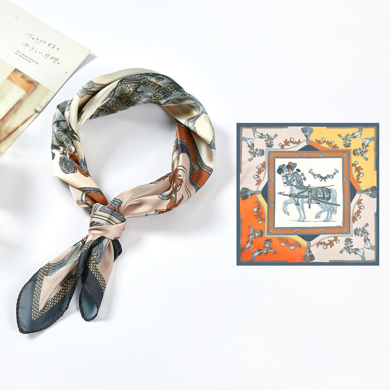 Printed Silk Satin Scarf & Shawl – Soft, Stylish, Versatile