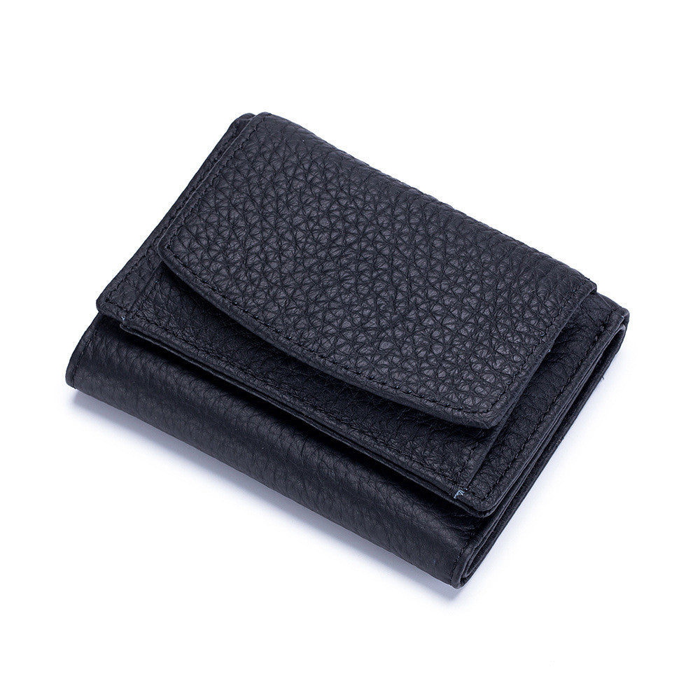 Luxury Japanese Minimalist Leather Mini Wallet for Women – Elegant & Compact