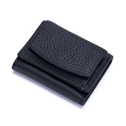 Luxury Japanese Minimalist Leather Mini Wallet for Women – Elegant & Compact