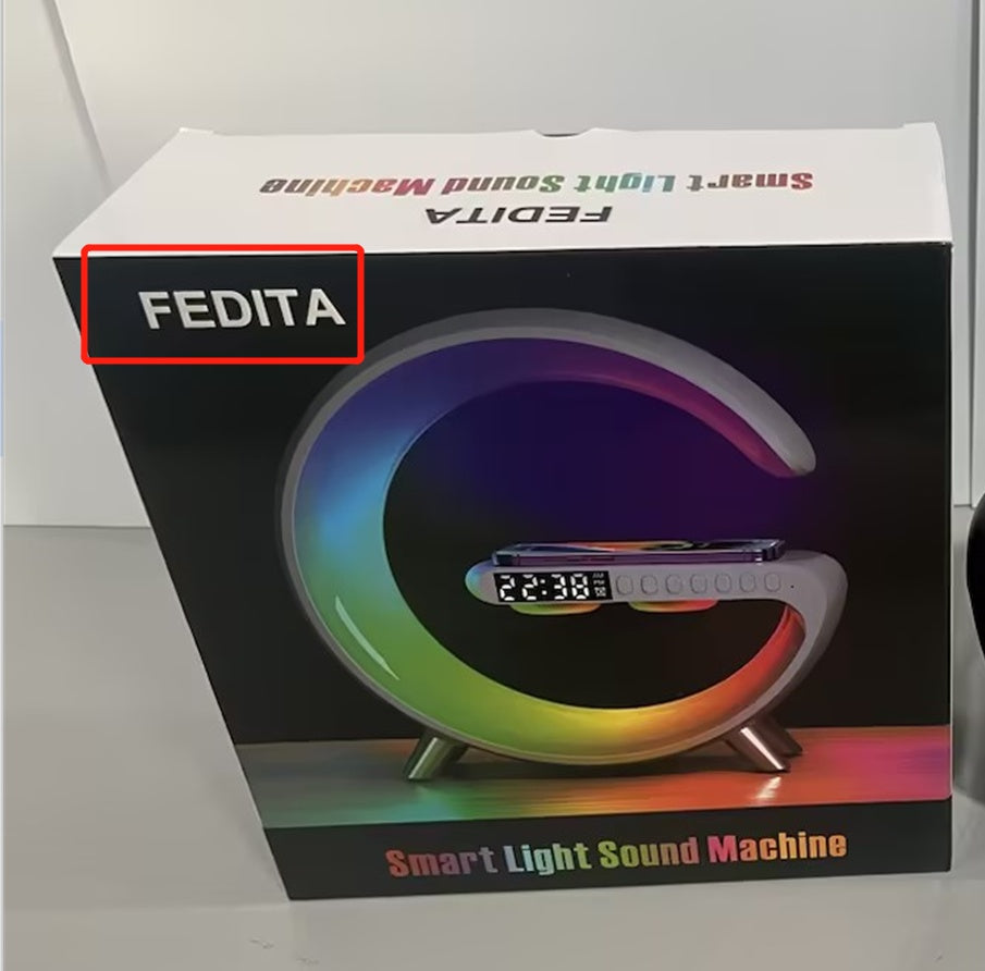 Virelia AuraGlow™ Lamp – Smart Ambient Light with Wireless Charging & Bluetooth Sound