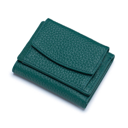 Luxury Japanese Minimalist Leather Mini Wallet for Women – Elegant & Compact
