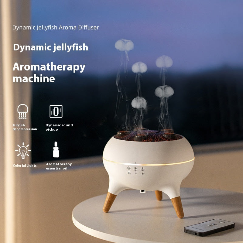 Jellyfish Aura Humidifier – Ultrasonic Aroma Diffuser with Ambient Light & Remote Control