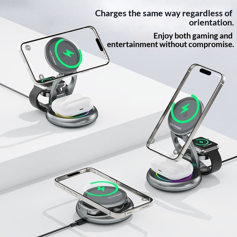 VIRELIA™ AeroMag 15W 3-in-1 Wireless Charging Station