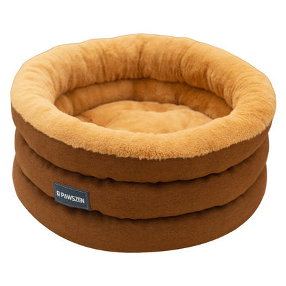 Luxury Round Winter Pet Bed – Thick & Cozy Kennel for Cats & Small Dogs