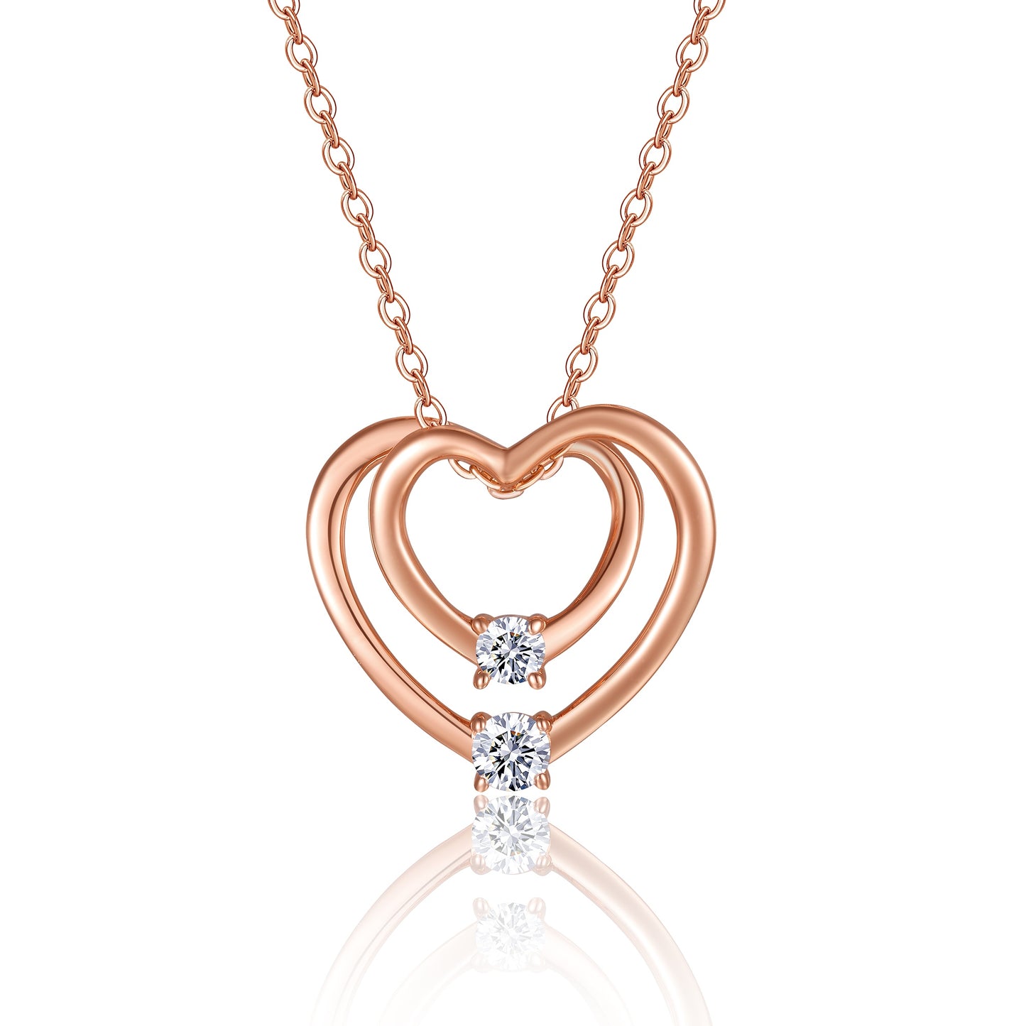 Moissanite Pendant Necklace – S925 Silver, Platinum-Plated