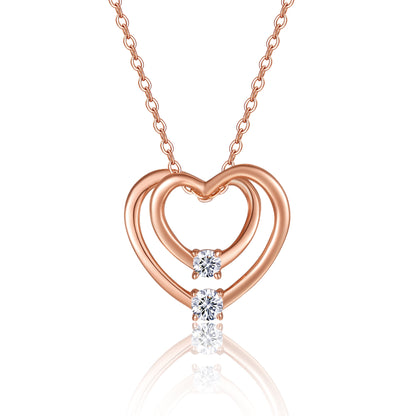 Moissanite Pendant Necklace – S925 Silver, Platinum-Plated