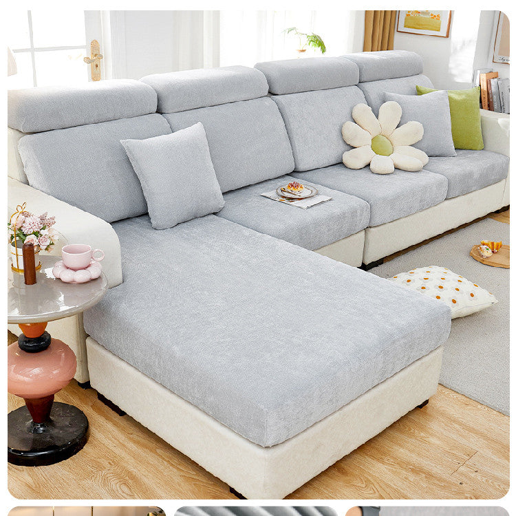 Home Fashion Chenille Stretch Sofa Cover – Modern & Cozy