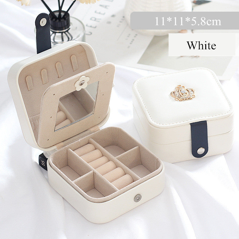 Luxury Travel Jewelry Organizer – Compact Portable Case for Rings & Earrings