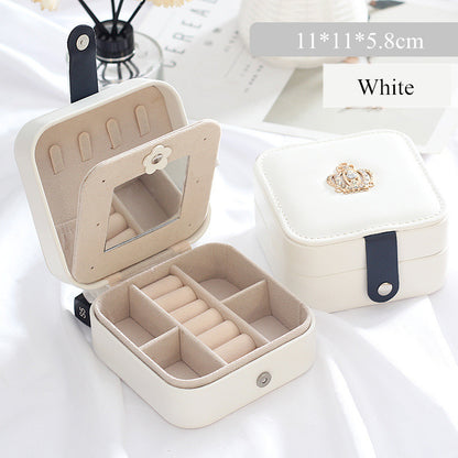 Luxury Travel Jewelry Organizer – Compact Portable Case for Rings & Earrings
