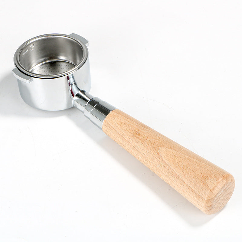 Premium 51mm Coffee Machine Handle – Wood & 304 Stainless Steel