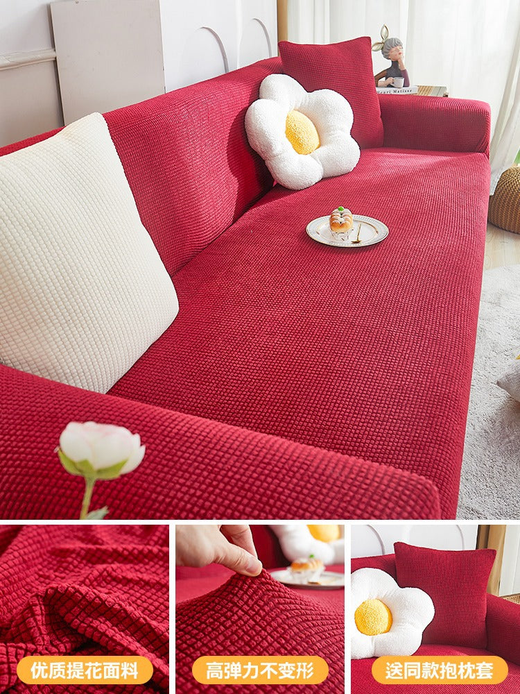 Premium Stretch Chenille Sofa Cover – Full Coverage Anti-Slip Protector
