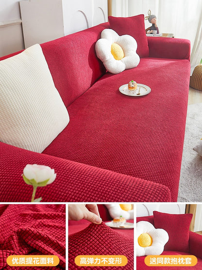 Premium Stretch Chenille Sofa Cover – Full Coverage Anti-Slip Protector