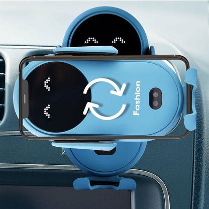 10W Wireless Car Charger with Infrared Auto-Clamp & Magnetic Phone Holder