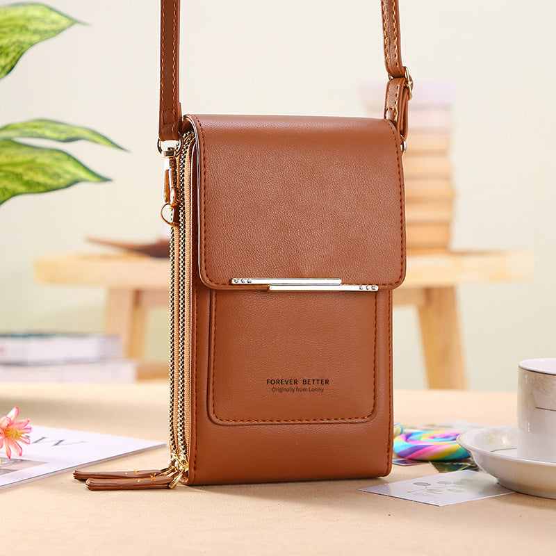 Touchscreen Crossbody Phone Bag – Stylish Mini Wallet for Women