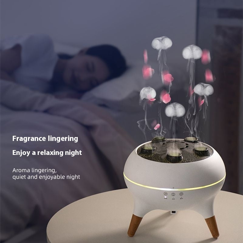 Jellyfish Aura Humidifier – Ultrasonic Aroma Diffuser with Ambient Light & Remote Control