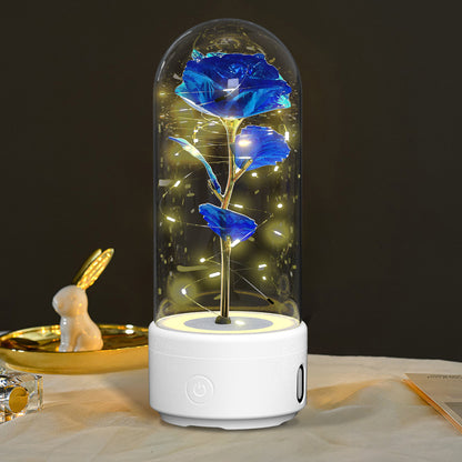 Eternal Rose LED Light & Bluetooth Speaker – Romantic Glass Dome Gift