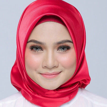 Elegant Satin Imitation Silk Shawl – Lightweight Ladies Headscarf