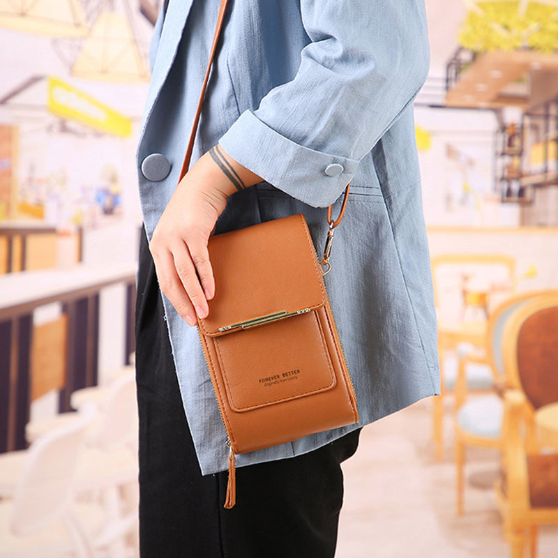 Touchscreen Crossbody Phone Bag – Stylish Mini Wallet for Women