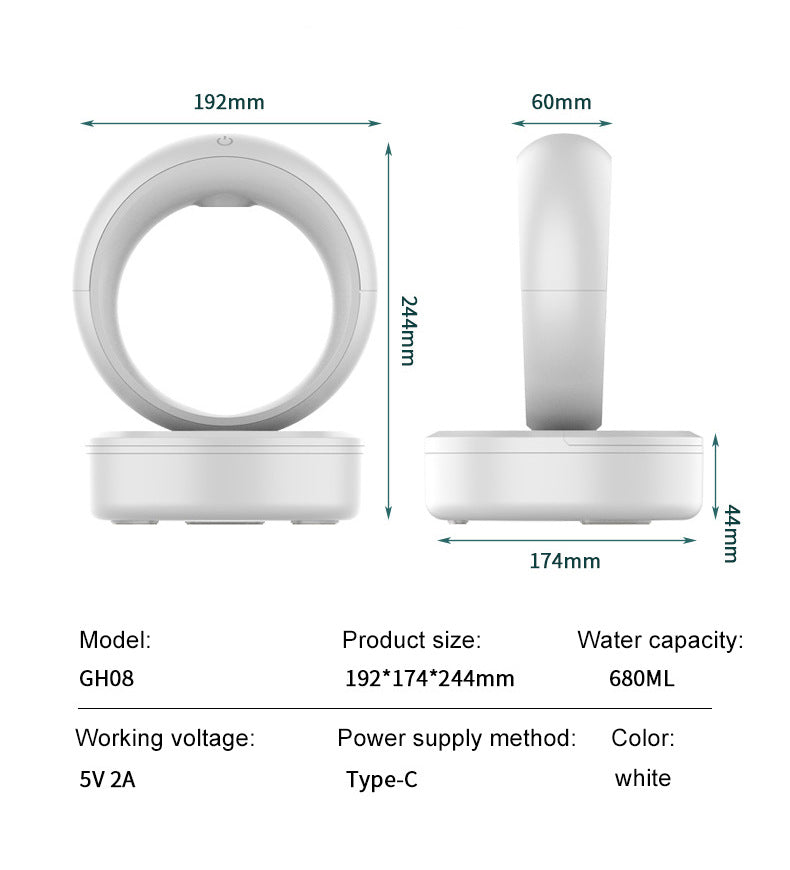 Anti-Gravity Water Drop Humidifier – Silent Levitating Mist Diffuser