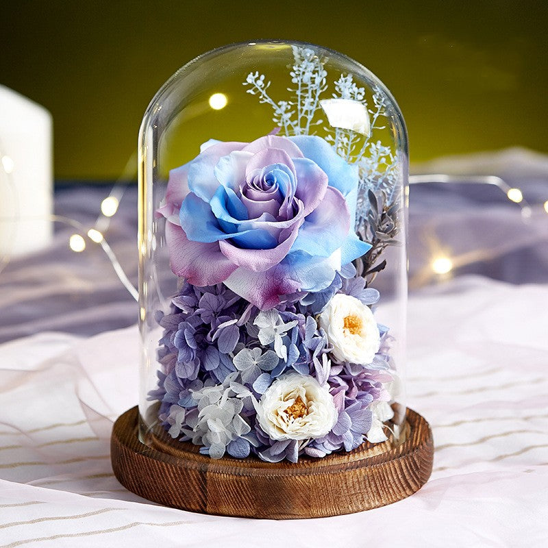 Luxury Eternal Rose Glass Dome – Preserved Flower of Everlasting Love