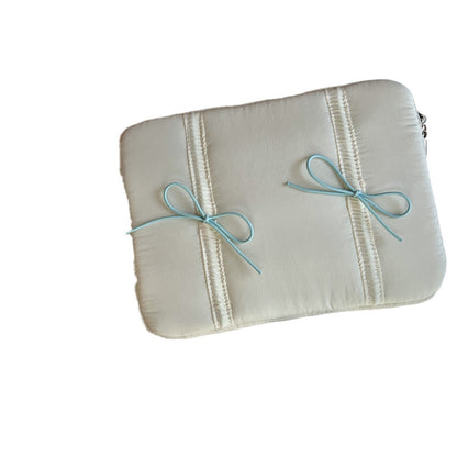 Cute Tablet Bag with Lace Bow – Laptop & iPad Sleeve
