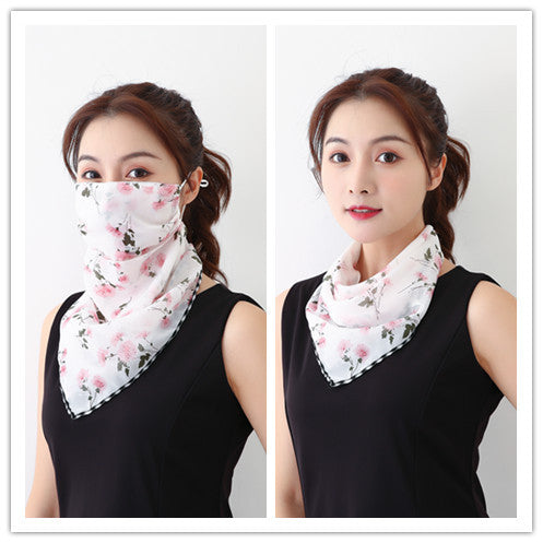 Lightweight Summer Gauze Scarf – Multifunctional Hanging-Ear Wrap