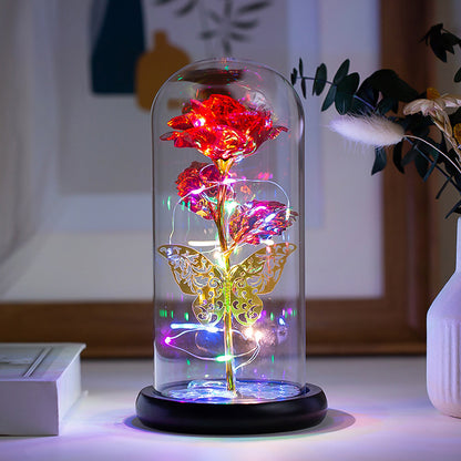 Luminous Gold Foil Rose – Eternal Romantic Gift