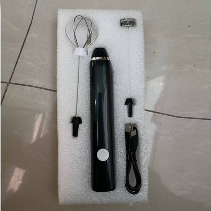 Rechargeable Portable Handheld Milk Frother – 3-Speed Foam Maker