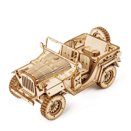 DIY Wooden Mechanical Car Model Kit – Large Advanced 3D Puzzle | Premium Assembly Hobby Model Kit