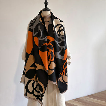 Dual-Use Winter Scarf & Cloak | Women’s Warm Wrap