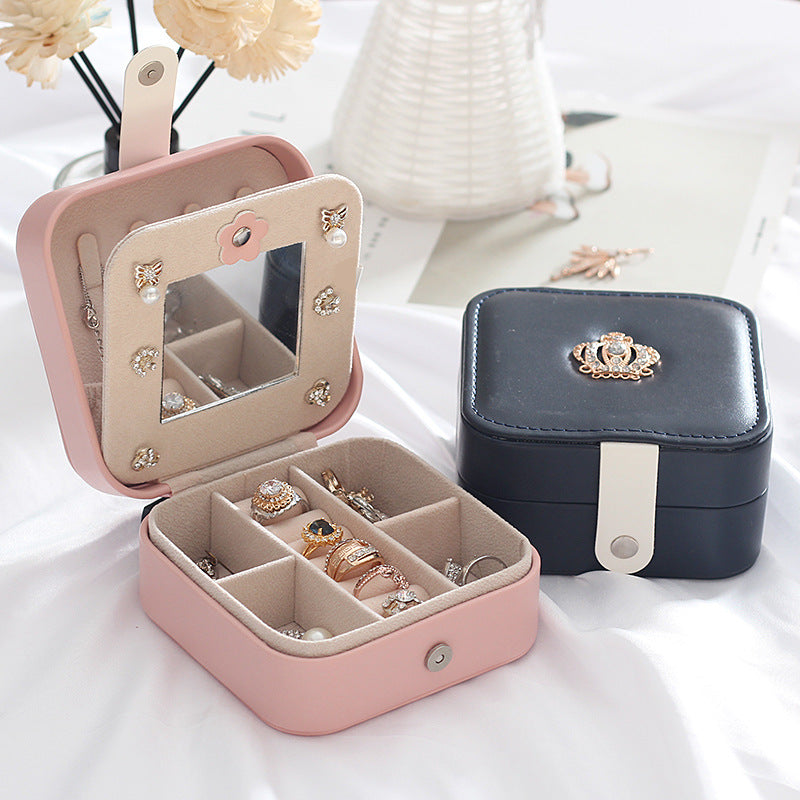 Luxury Travel Jewelry Organizer – Compact Portable Case for Rings & Earrings