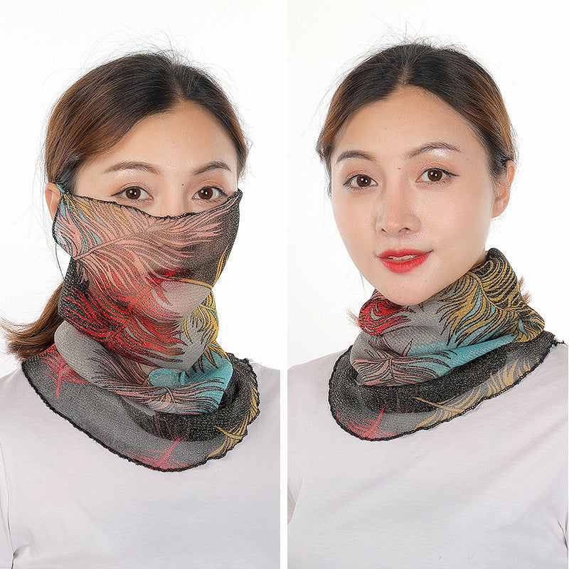 Lightweight Summer Gauze Scarf – Multifunctional Hanging-Ear Wrap