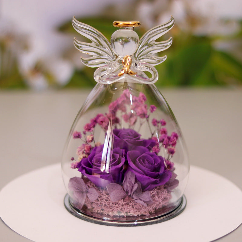 Eternal Angel Rose Glass Dome Gift Box – A Timeless Symbol of Love