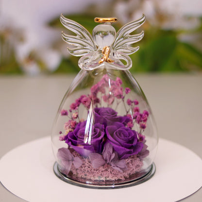 Eternal Angel Rose Glass Dome Gift Box – A Timeless Symbol of Love