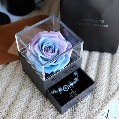Premium Eternal Rose Jewelry Box – Luxury Romantic Gift for Valentine’s, Birthday & Wedding