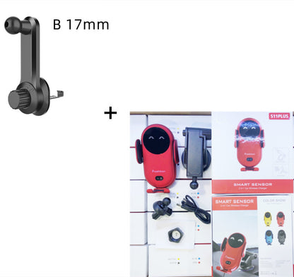 10W Wireless Car Charger with Infrared Auto-Clamp & Magnetic Phone Holder