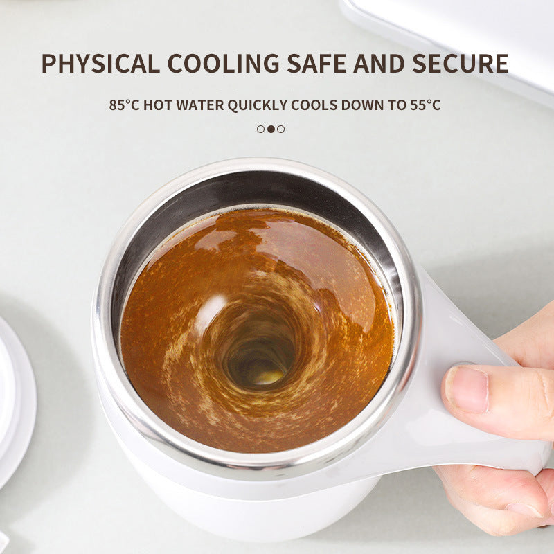 Rechargeable Self-Stirring Coffee & Milkshake Cup – Electric Magnetic Stirring Mug