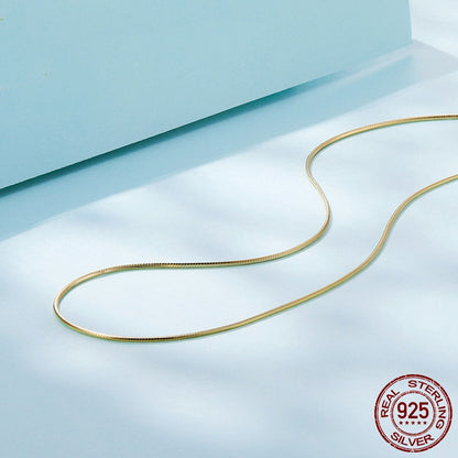 S925 Silver Necklace – Gold/Silver Plated, Snake Chain