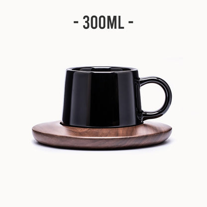 Museum European Classic Red Ceramic Mug – Stylish Coffee & Tea Cup with Optional Coaster