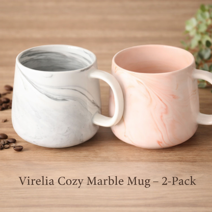 Virelia Cozy Marble Mug – 2-Pack for Calm Mornings