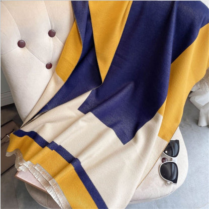 Long Warm Knit Neckband – Cozy Autumn & Winter Scarf for Women