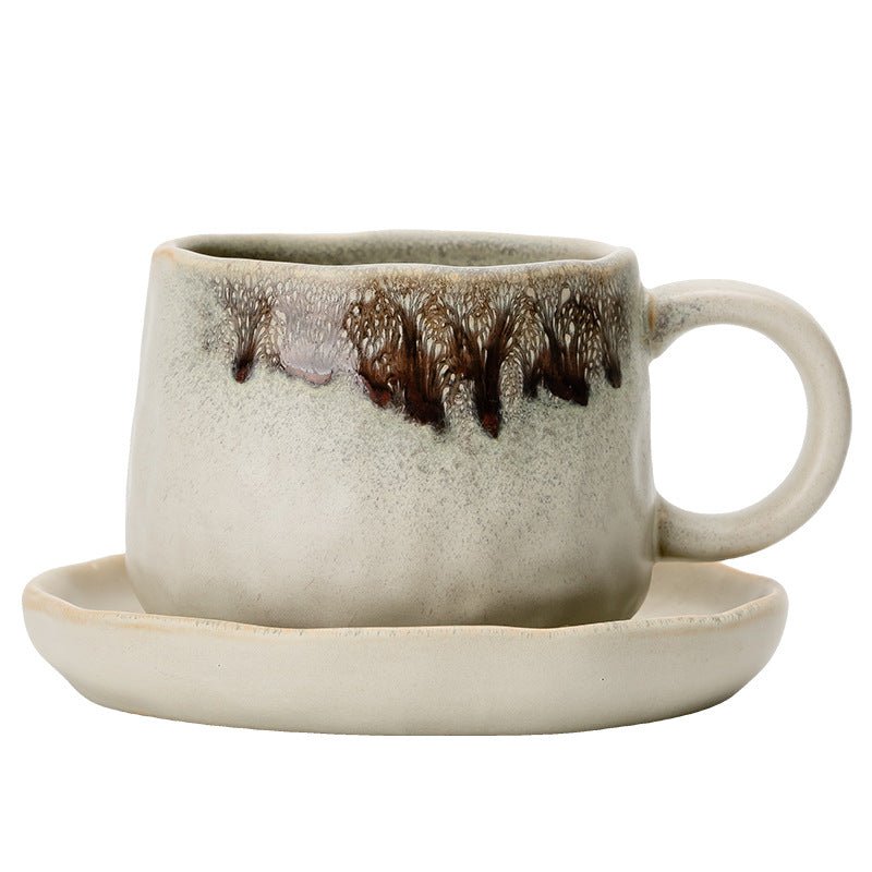 Retro Style Ceramic Mug Set for Afternoon Tea at Home