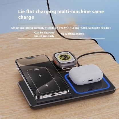 Virelia 3-in-1 Foldable Wireless Charging Station – Fast 15W Charging for iPhone, Apple Watch & AirPods