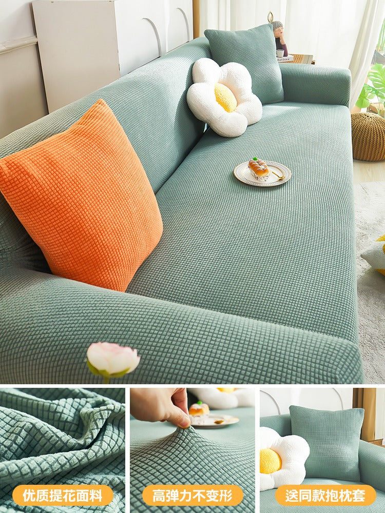 Premium Stretch Chenille Sofa Cover – Full Coverage Anti-Slip Protector