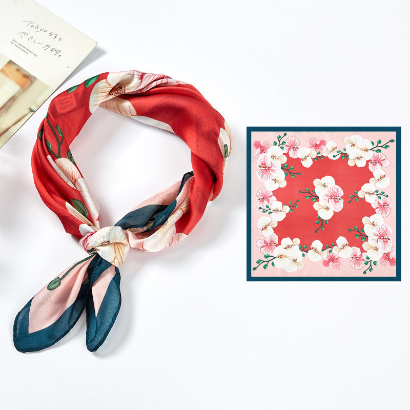 Printed Silk Satin Scarf & Shawl – Soft, Stylish, Versatile