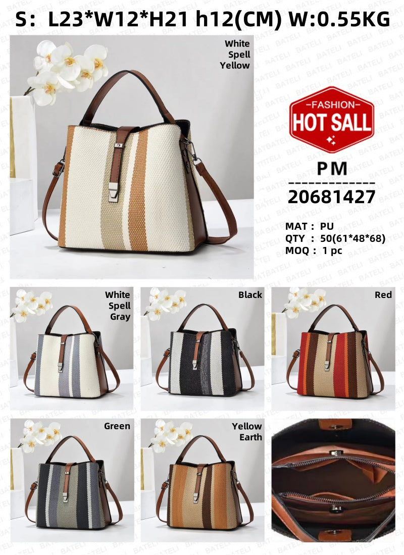 High Fashion PU Leather Bucket Bag – Large Capacity Women’s Crossbody Handbag