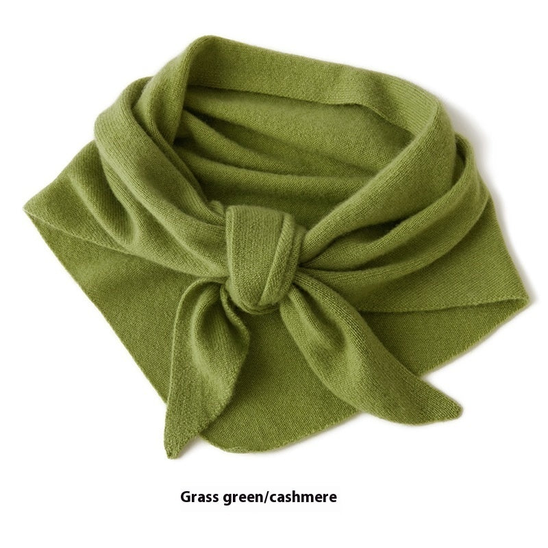 100% Pure Cashmere Knitted Shawl – Small Korean Style Unisex Wrap